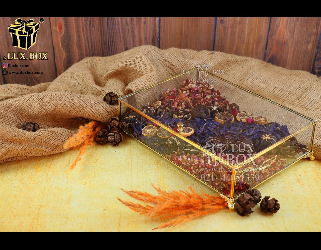 باکس شیشه ای دمنوش لوکس باکس
