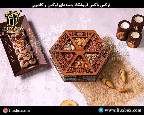 جعبه چوبی برش لیزری لوکس باکس