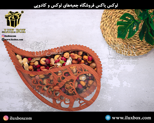 جعبه چوبی برش لیزری لوکس باکس