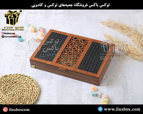 جعبه چوبی برش لیزری لوکس باکس 