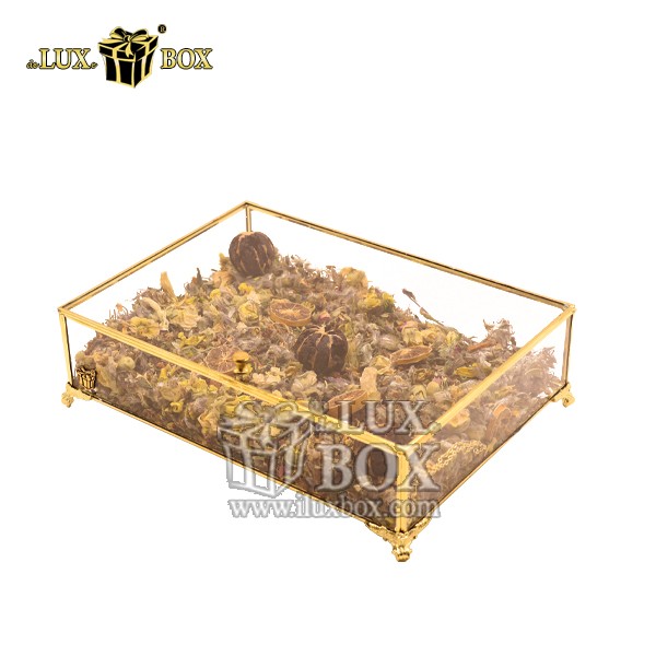 جعبه دمنوش شیشه ای لوکس باکس
