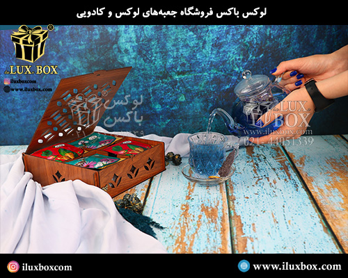جعبه چوبی برش لیزری لوکس باکس