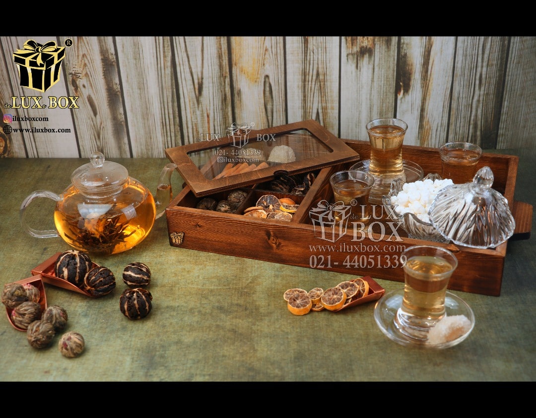 سینی پذیرایی چوبی لوکس باکس