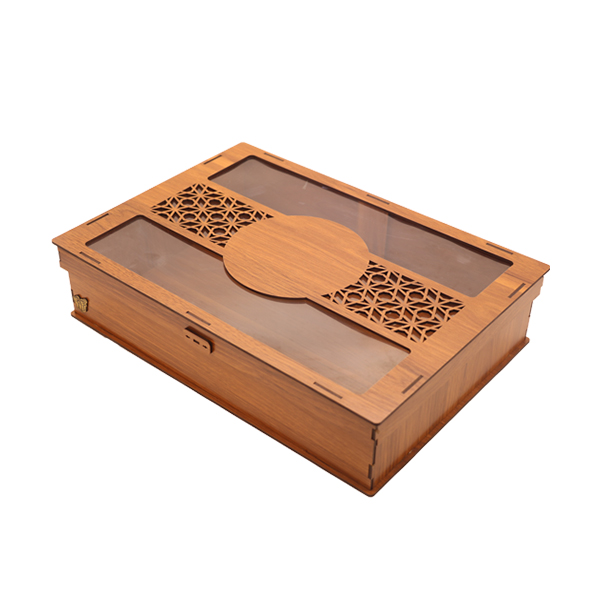 جعبه چوبی برش لیزری لوکس باکس 