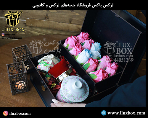جعبه چوبی برش لیزری لوکس باکس