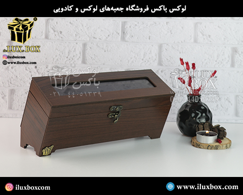 جعبه چوبی برش لیزری لوکس باکس