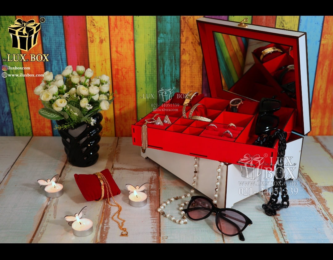 جعبه ساعت و عینک چوبی لوکس باکس