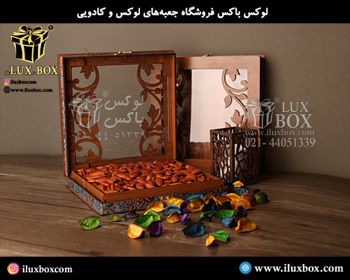 جعبه چوبی برش لیزری لوکس باکس
