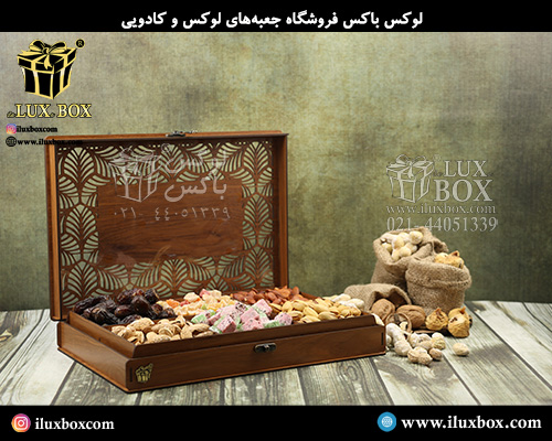 جعبه چوبی لیزر کات لوکس باکس