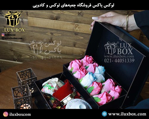 جعبه چوبی برش لیزری لوکس باکس