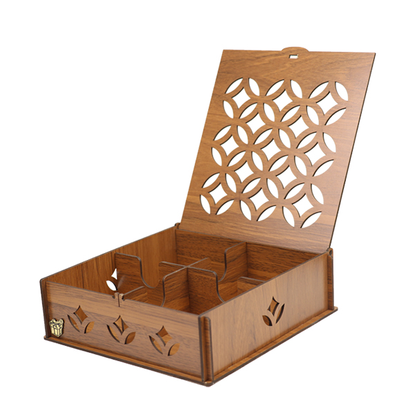 جعبه چوبی برش لیزری لوکس باکس