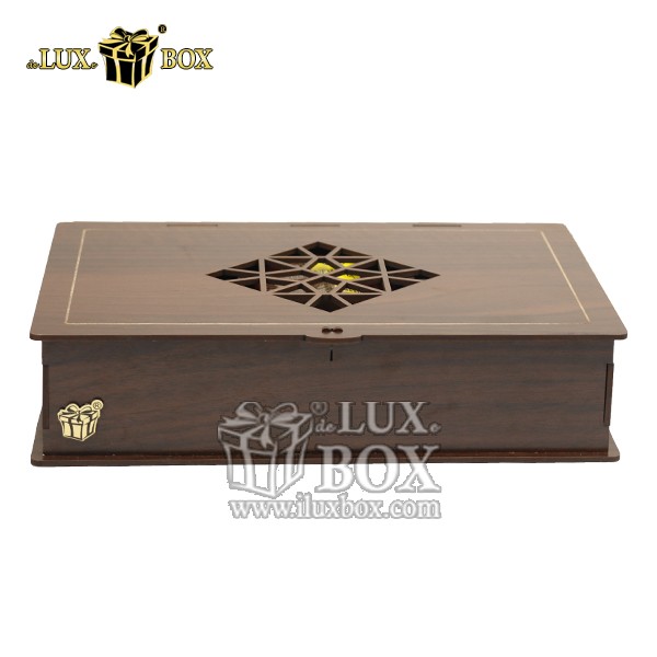 جعبه دمنوش پذیرایی چای کیسه ای تی بگ چوبی لوکس باکس کد LB033-1