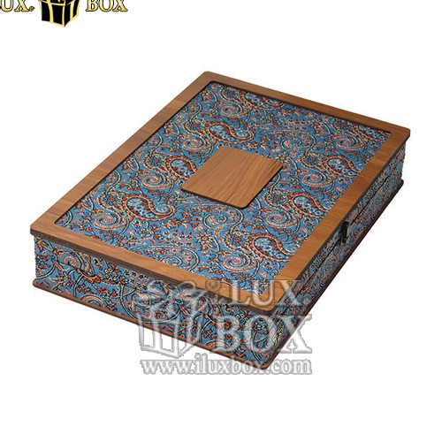 جعبه آجیل خشکبار پذیرایی ترمه چوبی لوکس باکس کد LB017