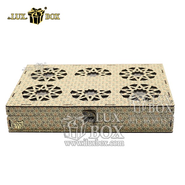 جعبه کادو آجیل خشکبار  پذیرایی چوبی لوکس باکس کد LB022