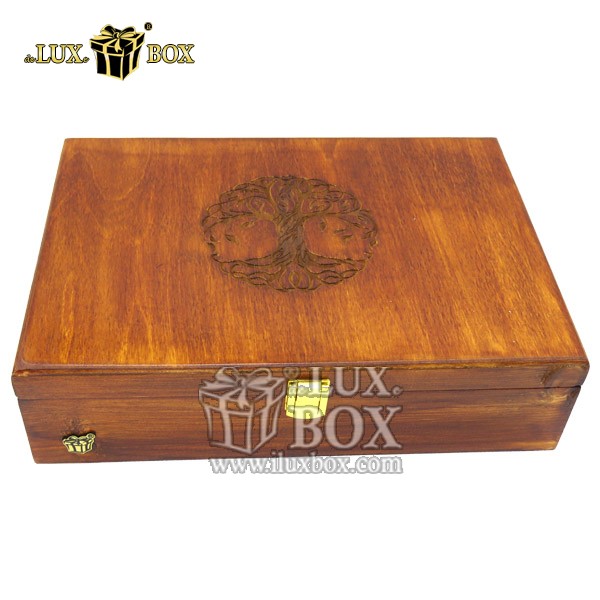 جعبه چوبی پذیرایی آجیل و خشکبار لوکس باکس کد LB136