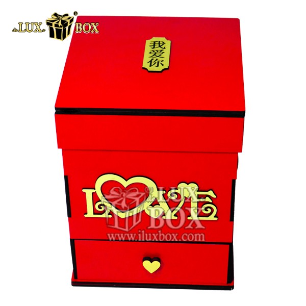 جعبه گل هدیه کادو ولنتاین لوکس باکس کد LB201