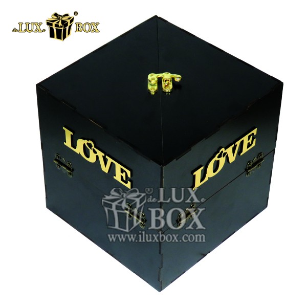 جعبه گل هدیه کادو چوبی لوکس باکس  کد  LB240