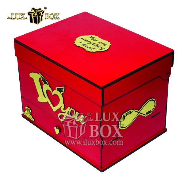 جعبه گل هدیه کادو ولنتاین لوکس باکس کد LB261