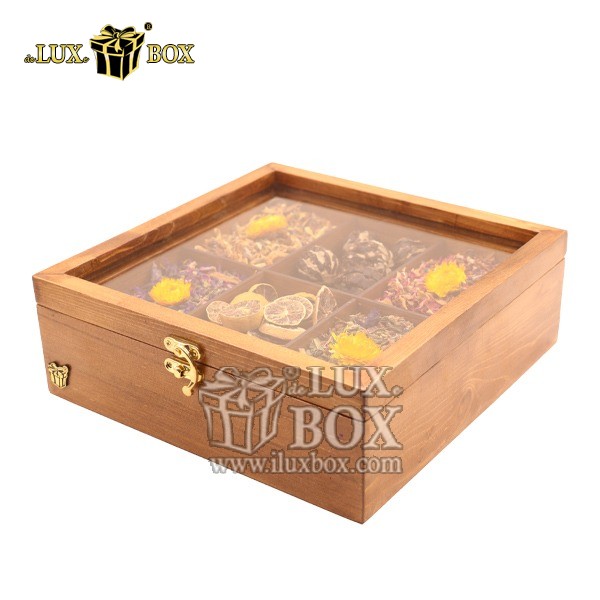 جعبه دمنوش پذیرایی چوبی لوکس باکس کد LB131