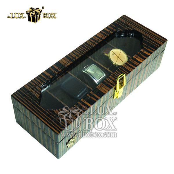 جعبه طلا هدیه ساعت چوبی لوکس باکس کد LB134-1