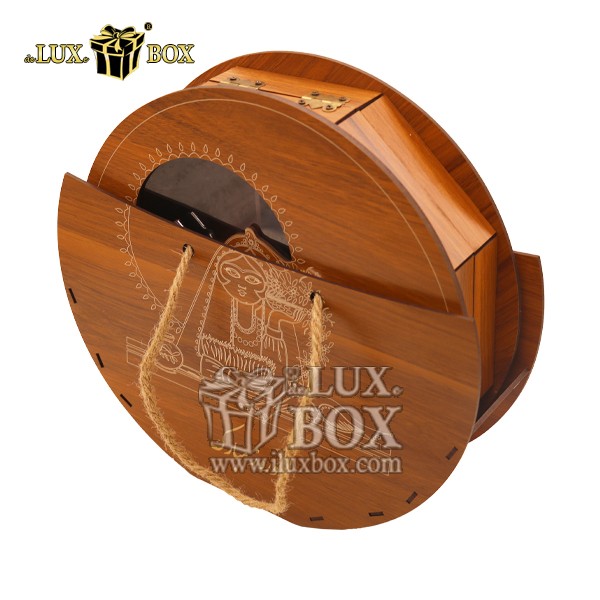 جعبه آجیل و خشکبار شکلات چوبی ویژه عید نوروز لوکس باکس کد Noruz01
