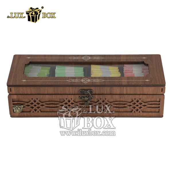 جعبه چوبی چای کیسه ای و دمنوش لوکس باکس کد  LB322-0