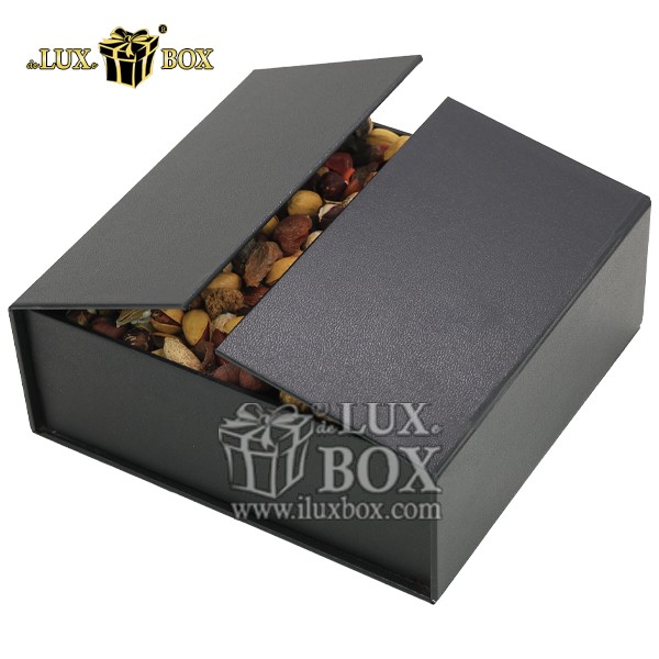 جعبه مقوایی هاردباکس آجیل و خشکبار مدل کتابی لوکس باکس کد LB755