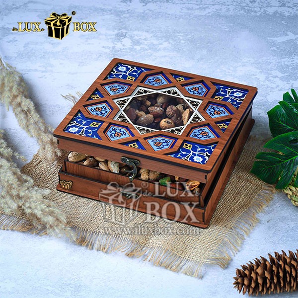 جعبه آجیل و خشکبار چوبی مدل سنتی لوکس باکس