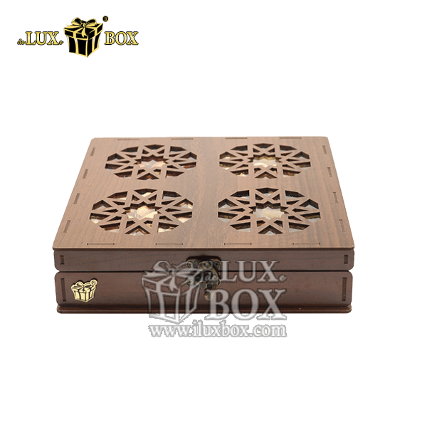 جعبه چوبی پذیرایی آجیل و خشکبار لوکس باکس کد LB007
