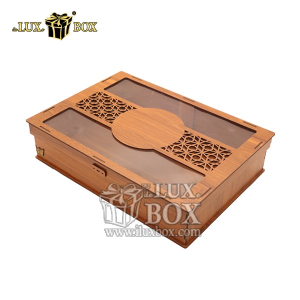 جعبه برش لیزری چوبی شیرینی جات لوکس باکس کد LB702