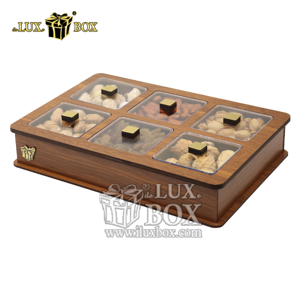 جعبه چوبی لیزر کات شکلات تنقلات کلاسیک لوکس باکس کد LB11-0