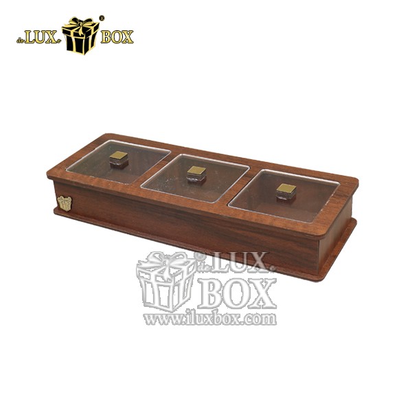 جعبه چوبی برش لیزری مستعطیلی تی بگ شکلات لوکس باکس کد LB20-1