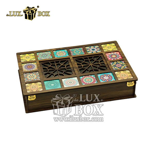 جعبه چوبی ارزان طرح صنعتی خشکبار لوکس باکس کد LB046-E