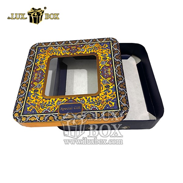 جعبه هارد باکس پسته طرح سنتی مربعی لوکس باکس کد LB0120