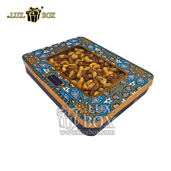 جعبه هارد باکس طرحدار مستطیلی پنجره دار لوکس باکس کد LB0118